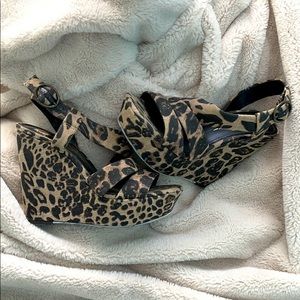 Jessica Simpson cheetah wedges